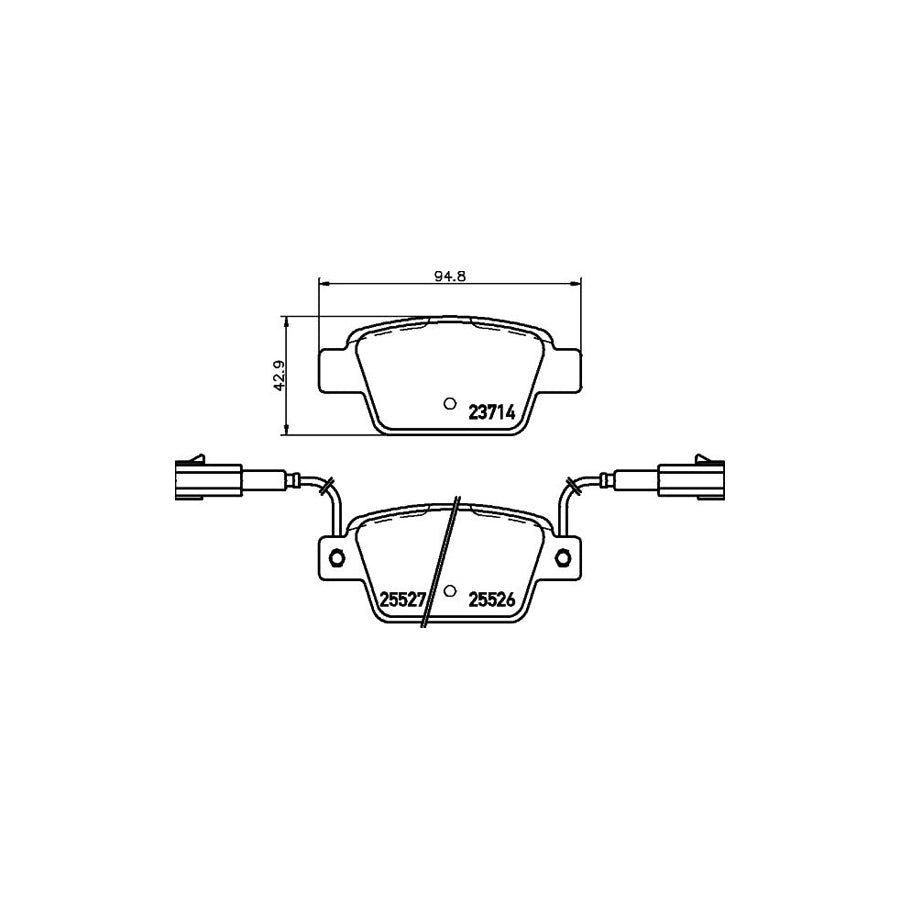 Hella 8DB 355 020 181 Brake Pad Set With Integrated Wear Warning Contact With Accessories