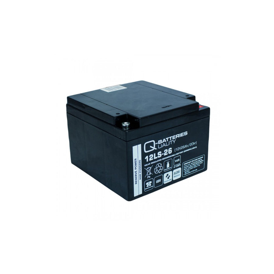 Q-Batteries 12LS26 12V 26Ah leadfleece battery / AGM VRLA with VdS
