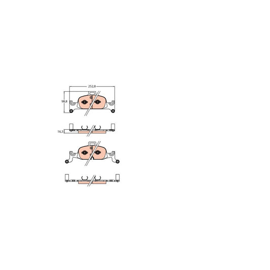 TRW Gdb2126 Brake Pad Set Prepared For Wear Indicator