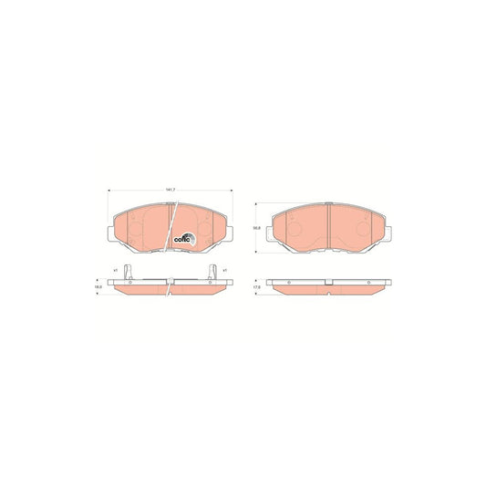TRW Cotec Gdb3325 Brake Pad Set With Acoustic Wear Warning