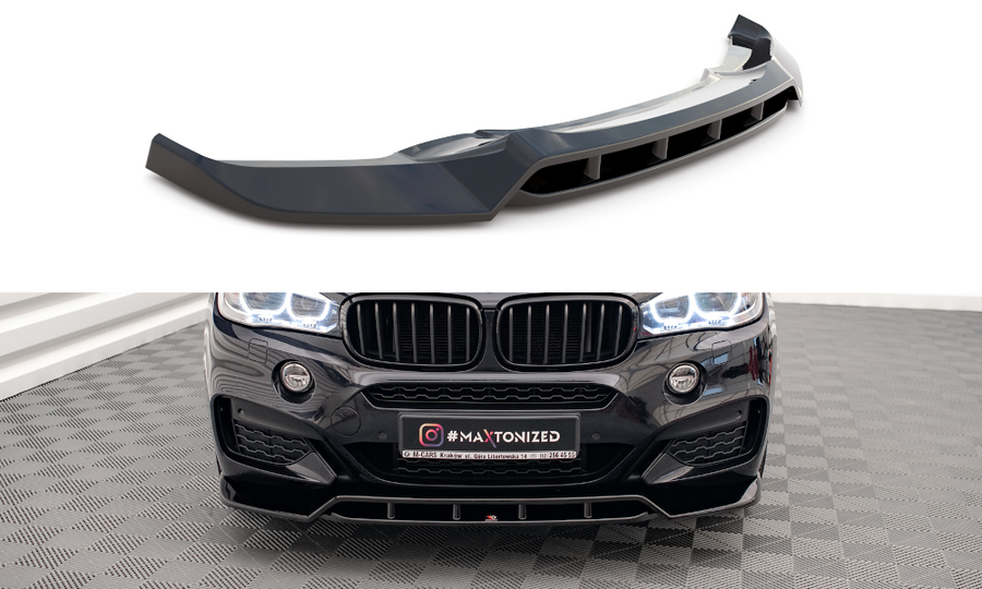 Maxton Design BM-X6-16-MPACK-FD2T+FD2RT Front Splitter V.2 BMW X6 M-Pack F16 | Duco Car Parts UK Car Parts
