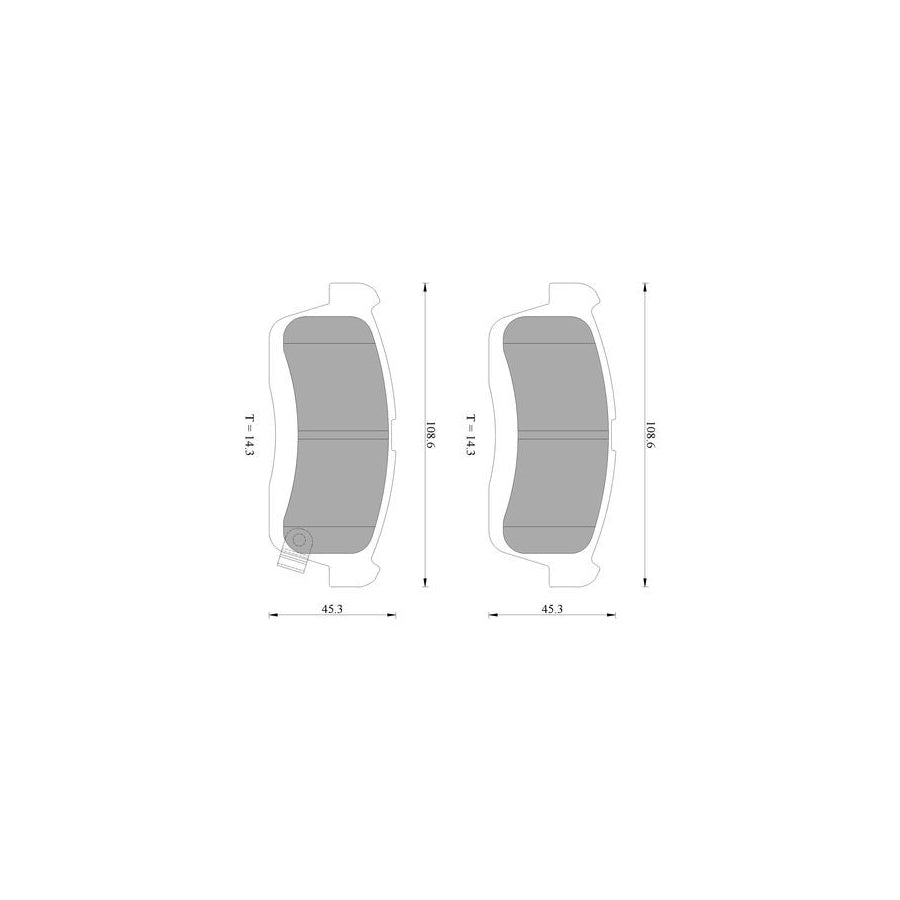 Bosch 0986Ab2290 Brake Pad Set With Acoustic Wear Warning BP2290N