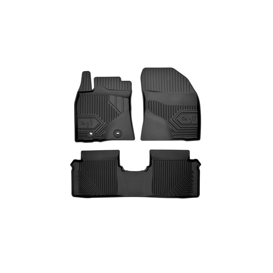 FROGUM Tailored 77407398 Floor mat set for TOYOTA Avensis III Saloon (T27) Elastomer, Front and Rear, Quantity: 3, Black, (LHD)