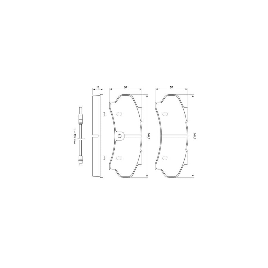 Bosch 0986424046 Brake Pad Set For Peugeot J9 BP021