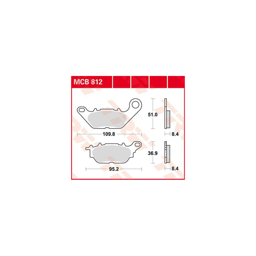 TRW Organic Allround Mcb812 Brake Pad Set