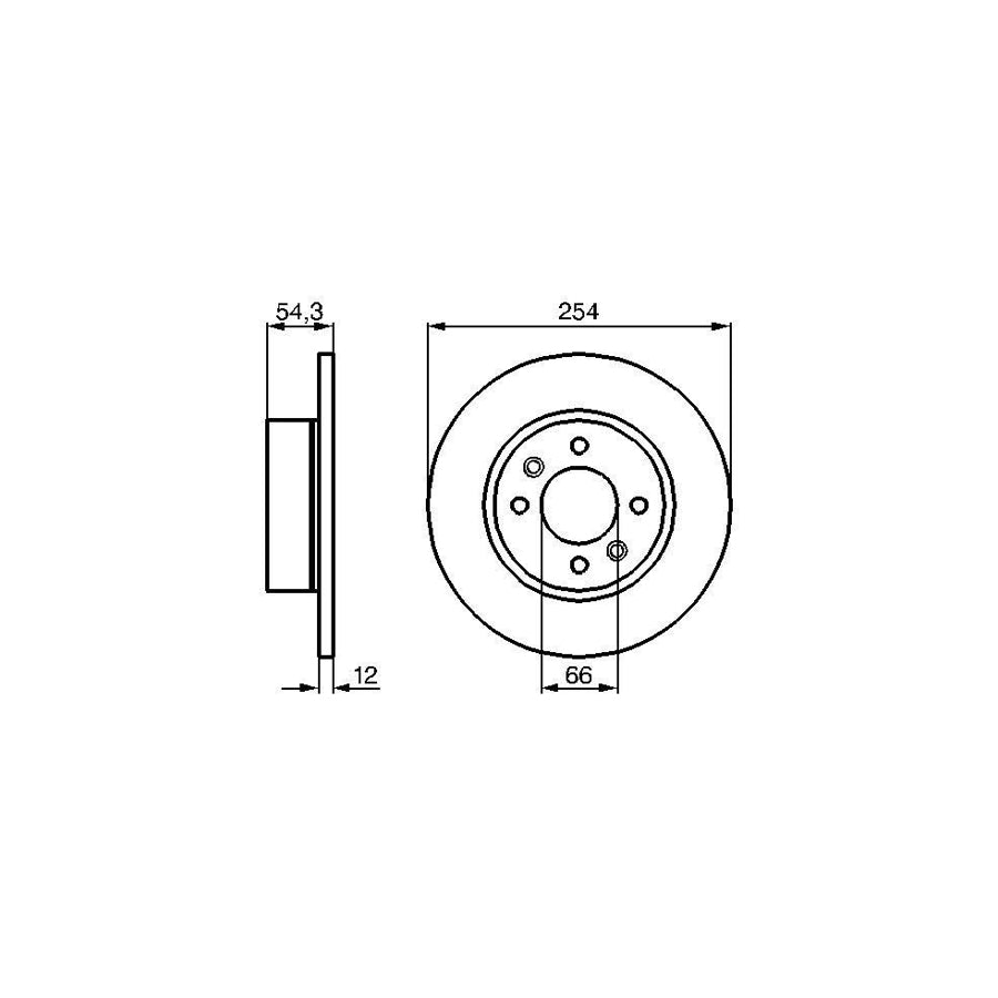 BOSCH 0 986 478 390 Brake Disc Solid Oiled