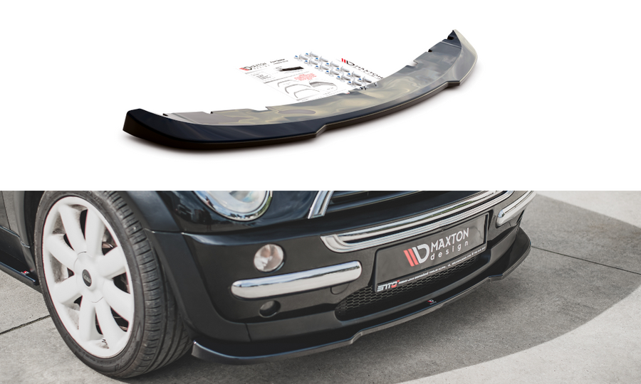 Maxton Design MC-ONE-1-FD1T Front Splitter Mini Cooper/One R50 | Duco Car Parts UK Car Parts