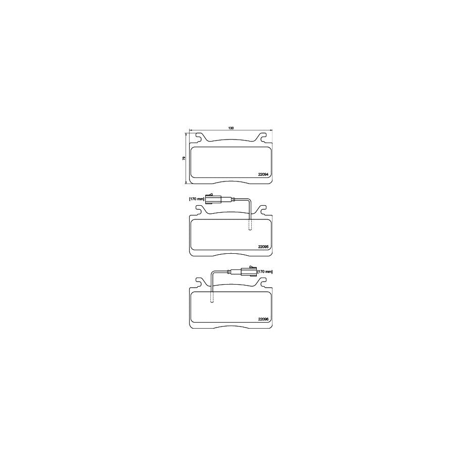Hella 8DB 355 039 301 Brake Pad Set Incl Wear Warning Contact With Accessories