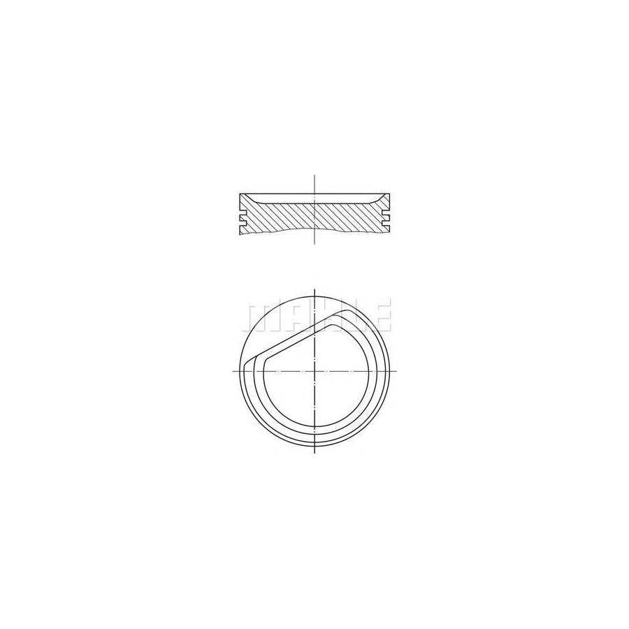 MAHLE ORIGINAL 001 26 00 Piston 80 mm, with piston rings