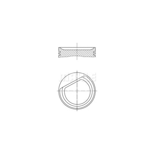MAHLE ORIGINAL 001 26 00 Piston 80 mm, with piston rings