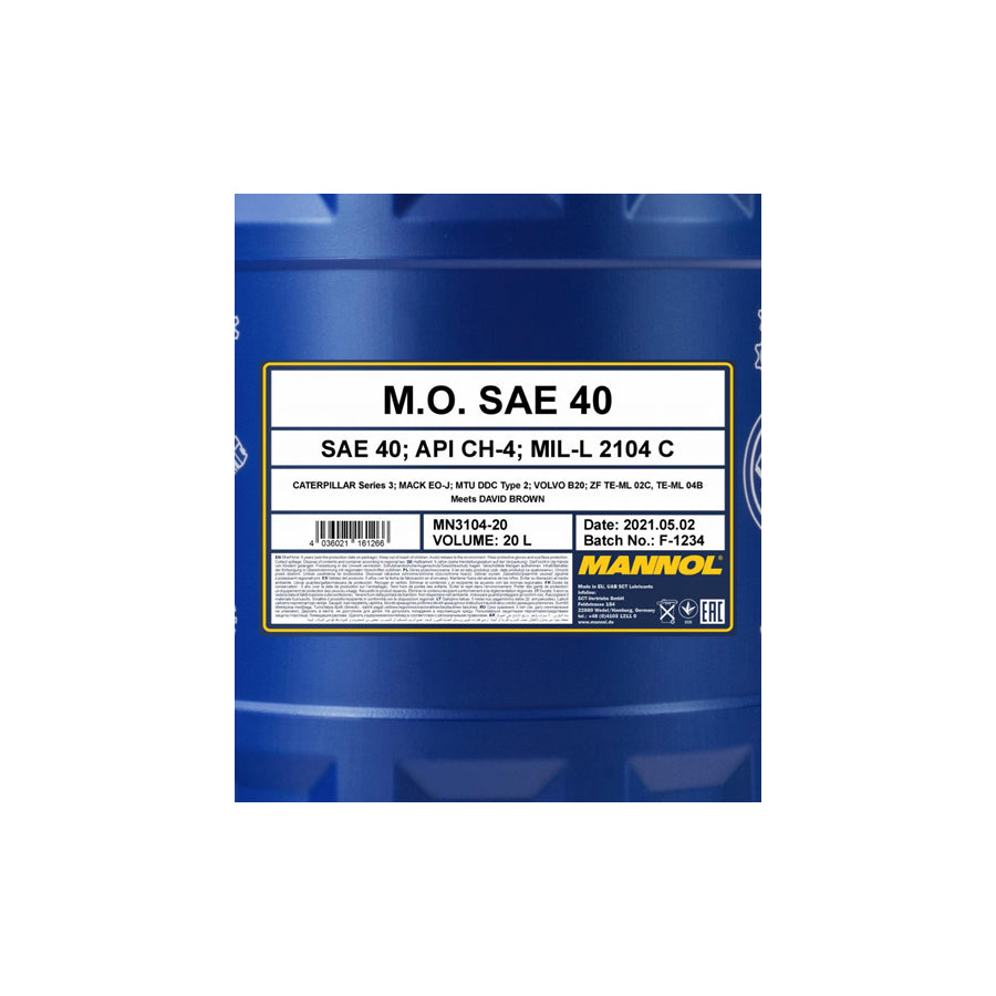 MANNOL M.O. SAE 40 MN310420 Multi-function Oil | Duco Car Parts UK Car Parts