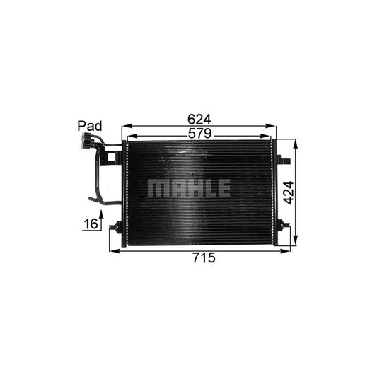 MAHLE ORIGINAL AC 242 000P Air conditioning condenser without dryer