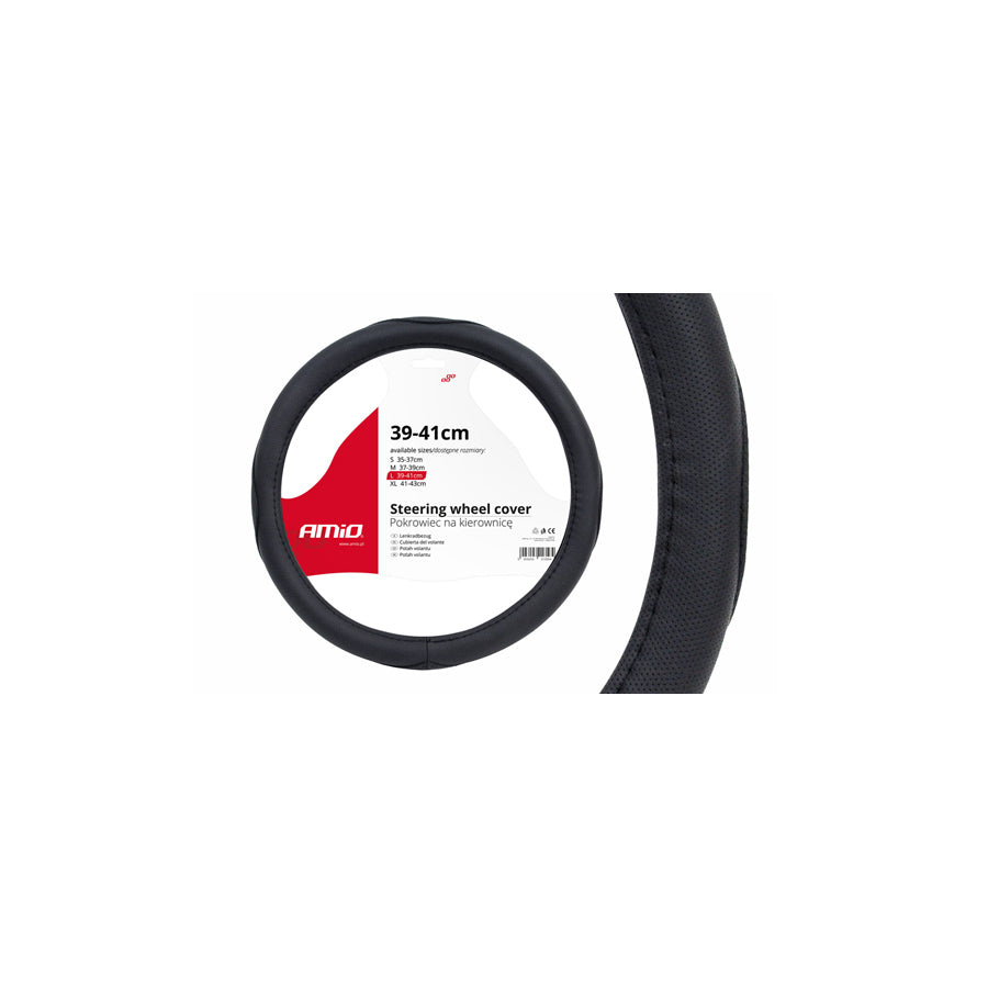 AMiO SWC-09 01366 Steering wheel cover Black, ?: 39-41cm, PVC