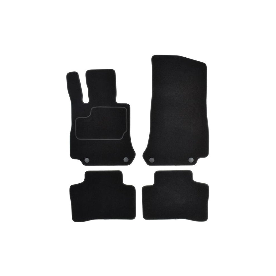 MAMMOOTH Tailored A041 MER213 PRM 01 Floor mat set suitable for MERCEDES-BENZ GLC Off-Road (X253) Textile, Front and Rear, Quantity: 4, Black