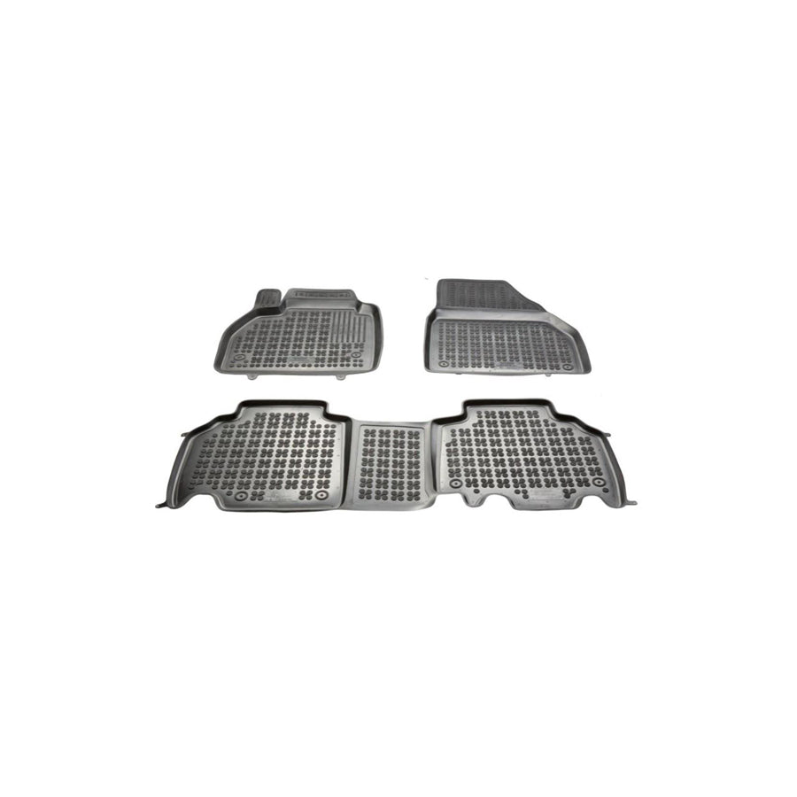 REZAW PLAST 201717 Floor mat set suitable for MERCEDES-BENZ Citan Traveliner / Estate (415) Elastomer, Front and Rear, Black