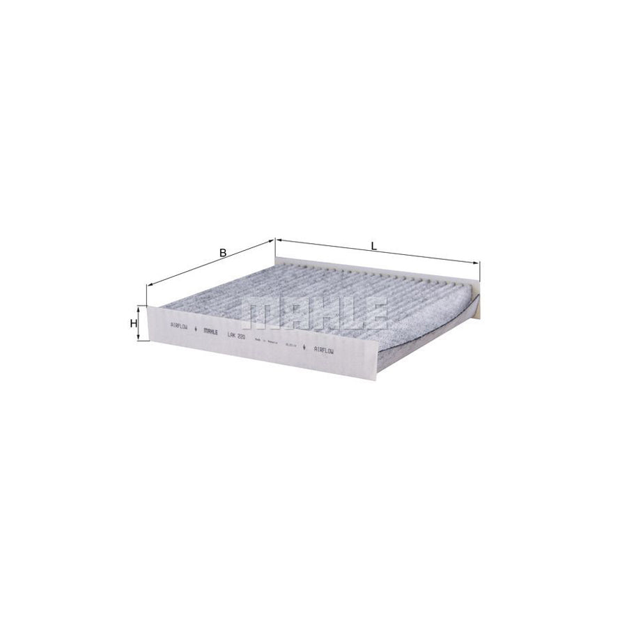 MAHLE ORIGINAL LAK 220 Pollen filter Activated Carbon Filter