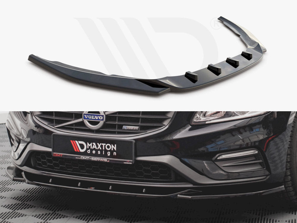 Maxton Design VO-S60-2F-RDESIGN-FD2T Front Splitter V2 Volvo S60 R-design MK2 (2014-2018) | Duco Car Parts UK Car Parts
