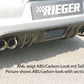 Rieger 00059429 VW 1F Eos Rear Diffuser for Twin Tailpipe Left & Right -  Matte Black