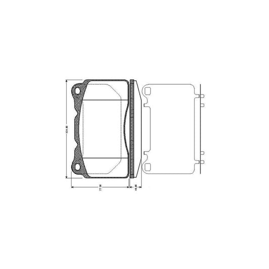 Bosch 0986Tb2770 Brake Pad Set Excl Wear Warning Contact