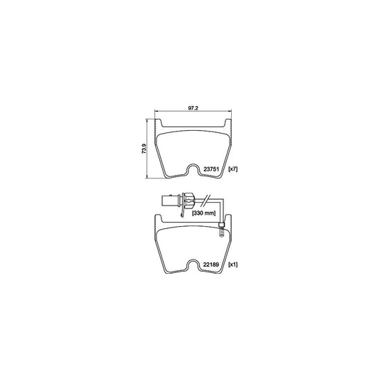 Hella 8DB 355 023 081 Brake Pad Set With Integrated Wear Warning Contact