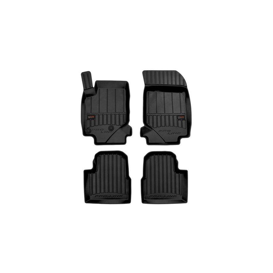 FROGUM Tailored 3D409422 Floor mat set for PEUGEOT 208 II Hatchback (UB_, UP_, UW_, UJ_) Elastomer, Front and Rear, Quantity: 4, Black, (LHD)