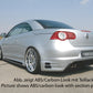 Rieger 00059429 VW 1F Eos Rear Diffuser for Twin Tailpipe Left & Right -  Matte Black