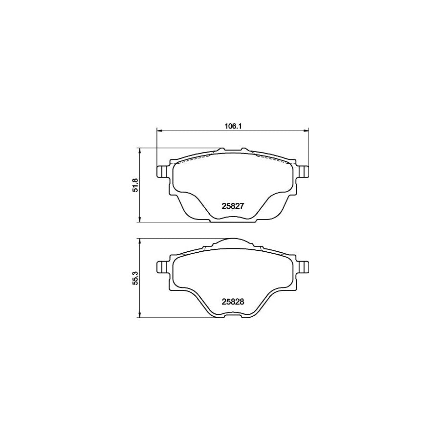 Hella 8DB 355 021 001 Brake Pad Set Not Prepared For Wear Indicator With Brake Caliper Screws With Accessories