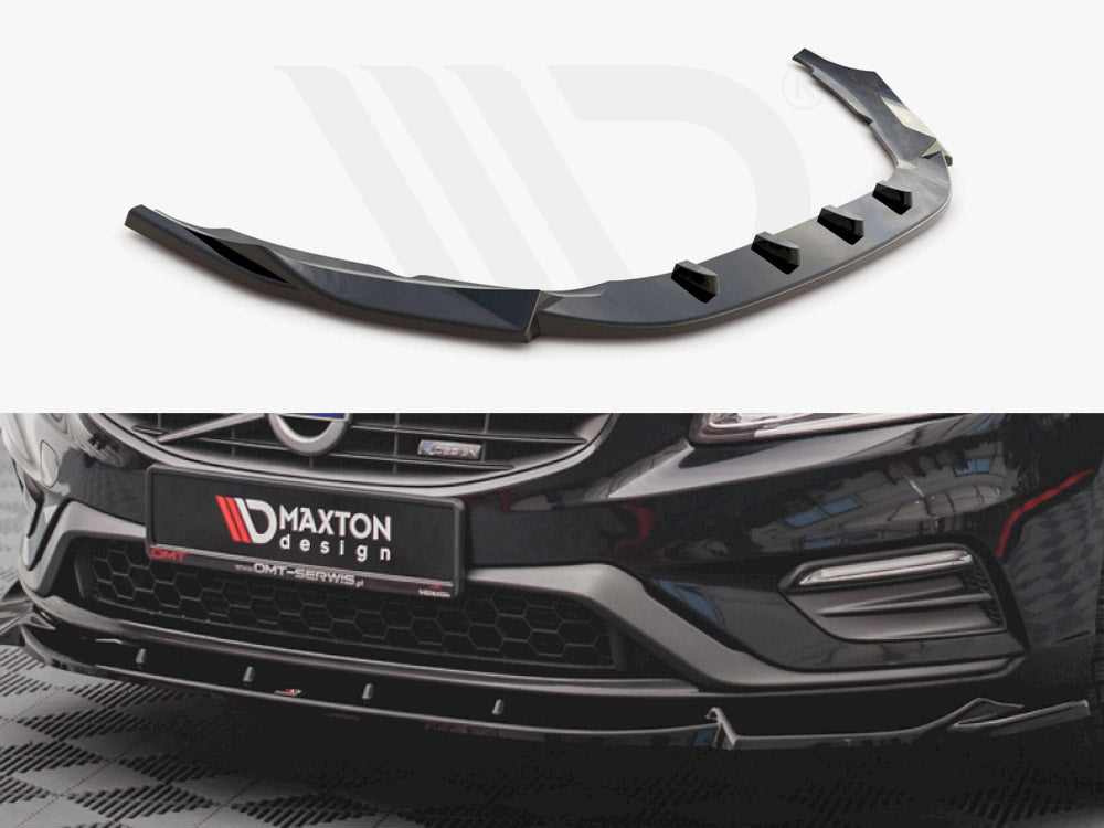 Maxton Design VO-S60-2F-RDESIGN-FD1T Front Splitter V1 Volvo S60 R-design MK2 (2014-2018) | Duco Car Parts UK Car Parts