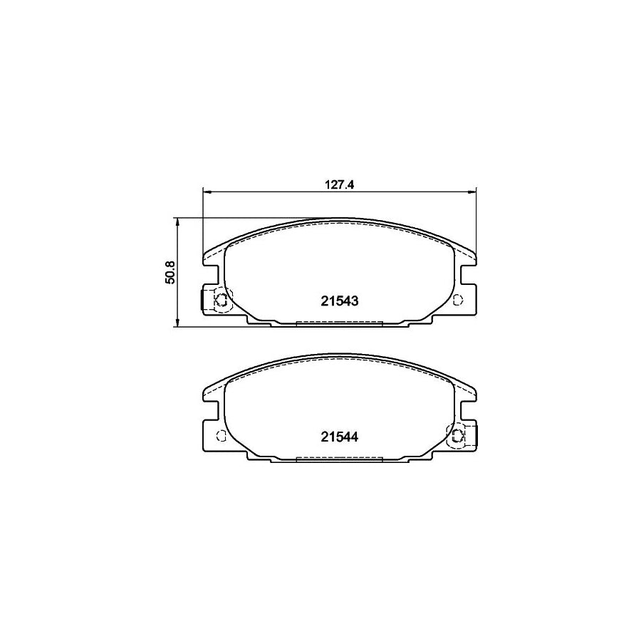 Hella 8DB 355 016 341 Brake Pad Set With Acoustic Wear Warning