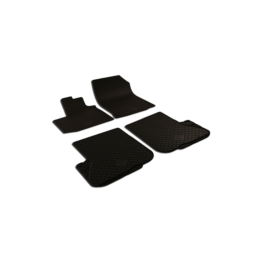 WALSER 50756 Floor mat set for DACIA Lodgy (JS_) Elastomer, Front and Rear, Quantity: 4, Black
