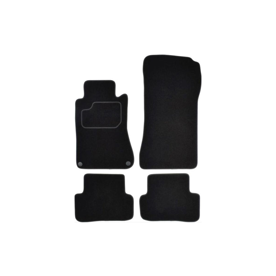 MAMMOOTH Tailored A041 MER115 PRM 01 Floor mat set suitable for MERCEDES-BENZ C-Class Saloon (W203) Textile, Front and Rear, Quantity: 4, Black
