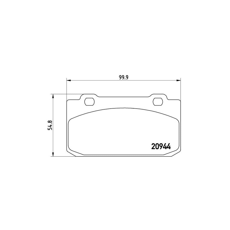 Brembo P 23 027 Brake Pad Set Excl Wear Warning Contact