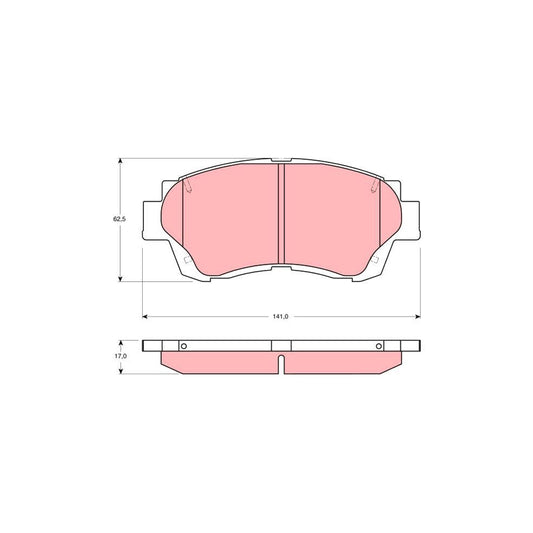 TRW Gdb3155 Brake Pad Set Not Prepared For Wear Indicator