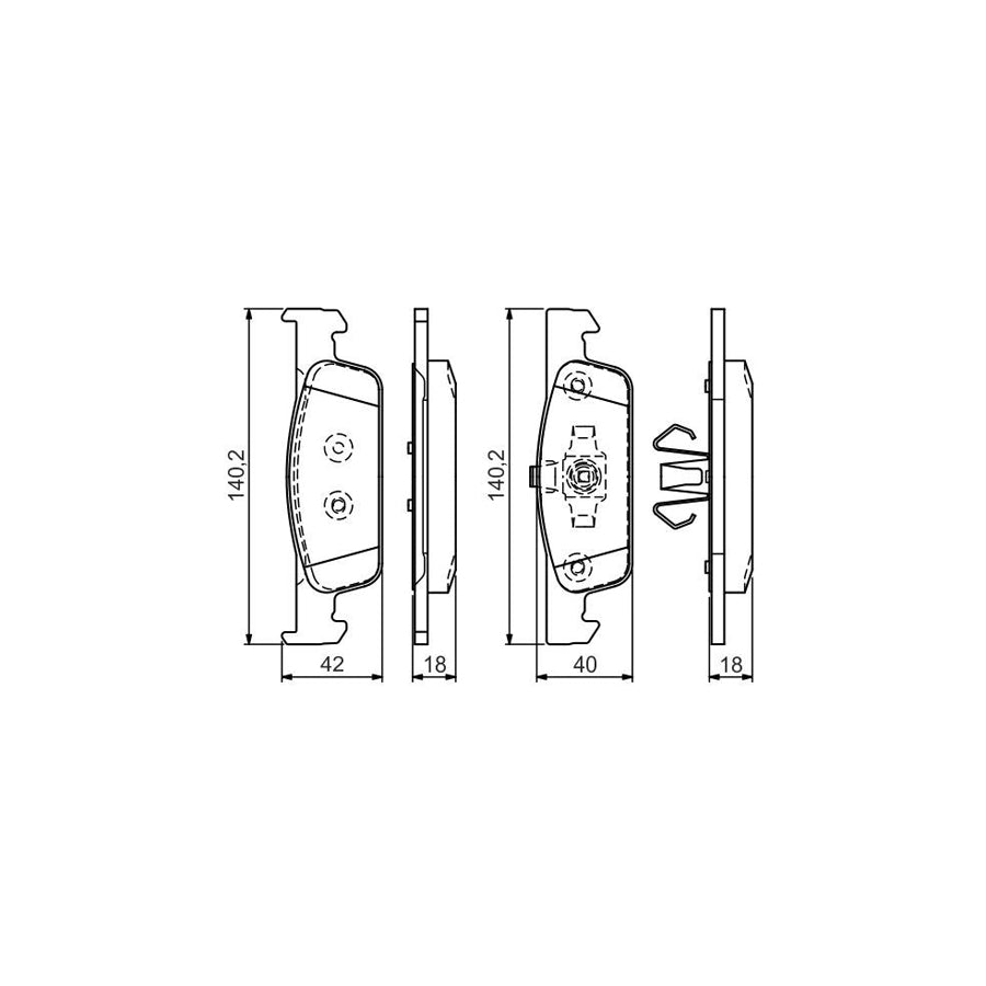 Bosch 0986Tb3172 Brake Pad Set 