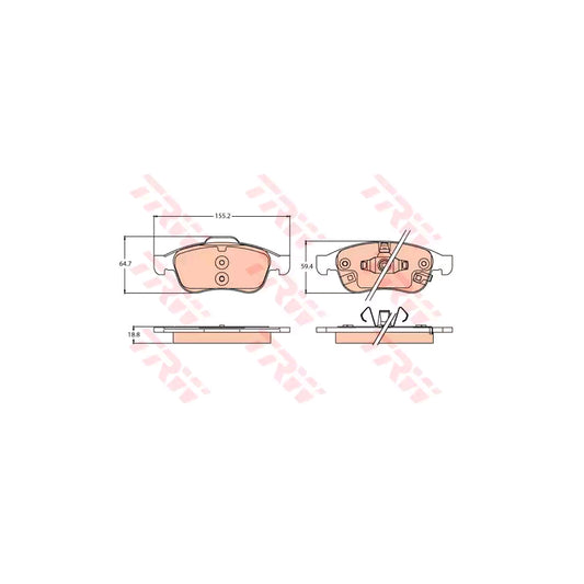 TRW Gdb2111 Brake Pad Set With Acoustic Wear Warning