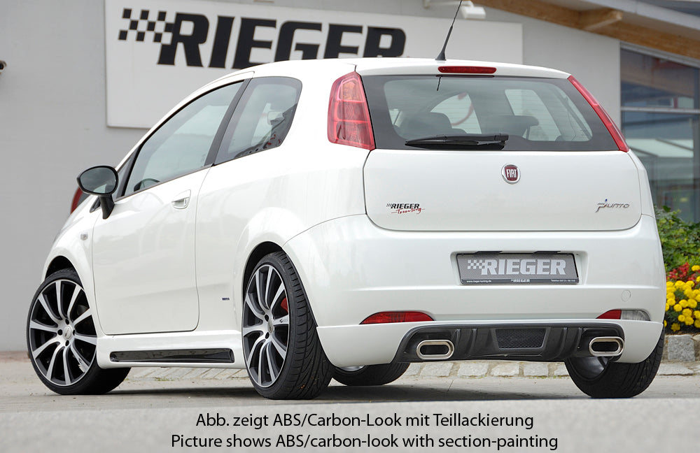 Rieger 00056048 Fiat Grande Punto (199) Rear Diffuser -  Matte Black