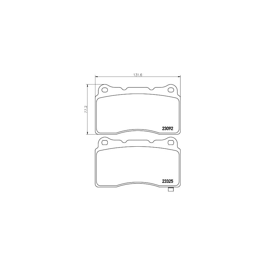 Hella 8DB 355 006 601 Brake Pad Set With Acoustic Wear Warning