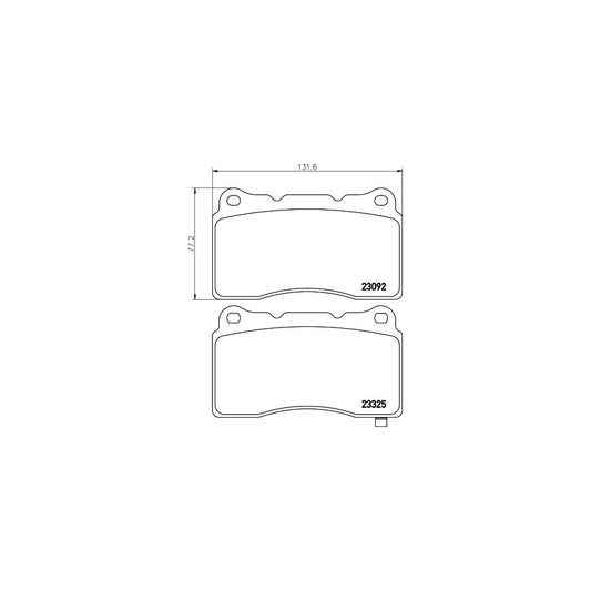 Hella 8DB 355 006 601 Brake Pad Set With Acoustic Wear Warning