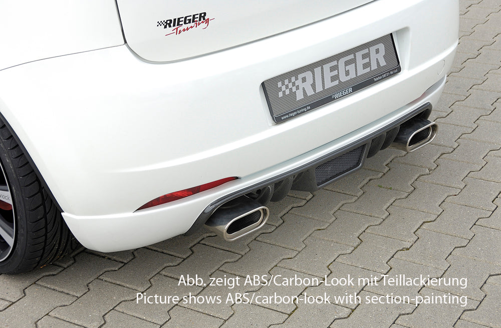 Rieger 00056048 Fiat Grande Punto (199) Rear Diffuser -  Matte Black