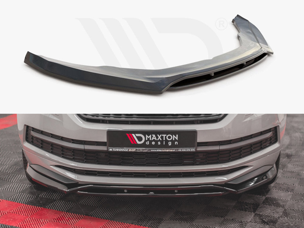 Maxton Design SK-KO-1-SL-FD1T+FD1RT Front Splitter Skoda Kodiaq MK1 Sportline / Vrs (2017-) | Duco Car Parts UK Car Parts