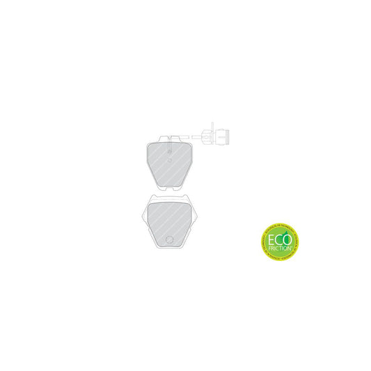 Ferodo Premier Eco Friction Fdb1710 Brake Pad Set Incl Wear Warning Contact Without Accessories