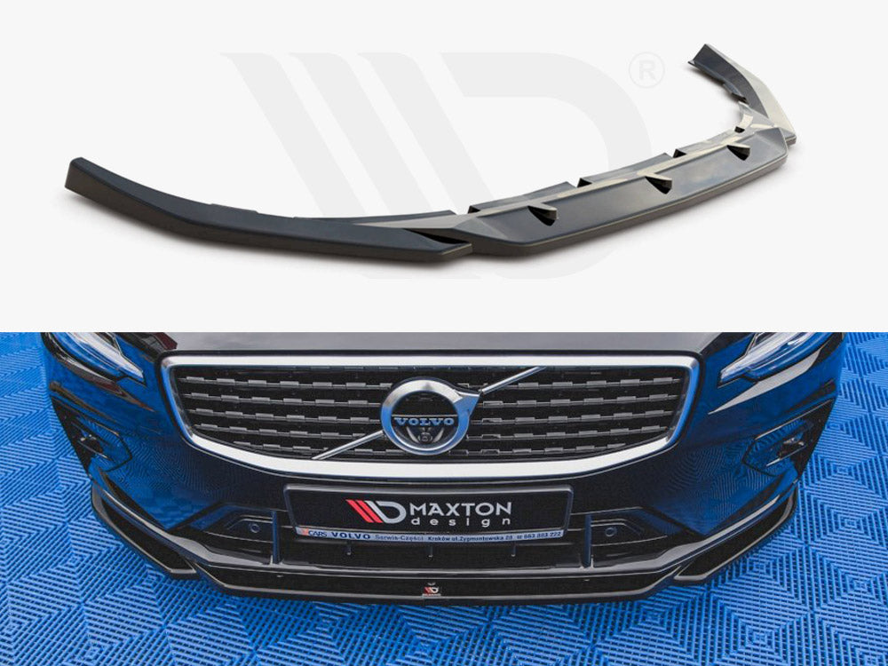 Maxton Design VO-S60-3-RDESIGN-FD2T Front Splitter V.2 Volvo S60/v60 R-design MK3 (2018-) | Duco Car Parts UK Car Parts