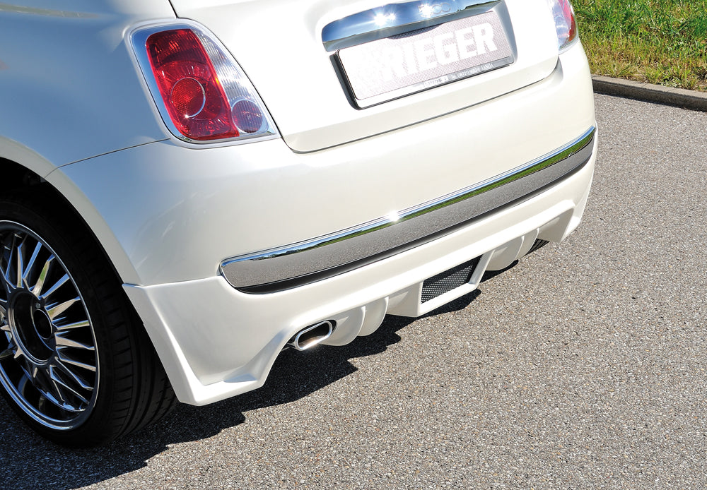 Rieger 00056068 Fiat 500 (312) Rear Diffuser for Tailpipe Left -  Matte Black