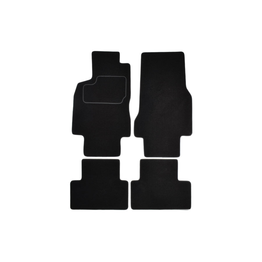 CUSTOPOL MER30C Floor mat set suitable for MERCEDES-BENZ A-Class (W168) Textile, Front and Rear, Quantity: 4, Black