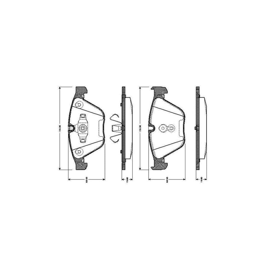 Bosch 0986Tb3033 Brake Pad Set Excl Wear Warning Contact