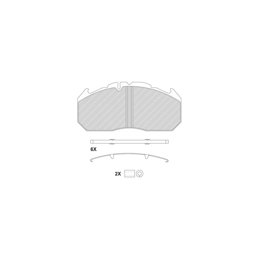 Ferodo Premier Fcv1579Bfe Brake Pad Set Prepared For Wear Indicator With Accessories