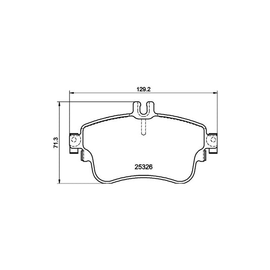 Hella 8DB 355 019 751 Brake Pad Set Prepared For Wear Indicator With Brake Caliper Screws