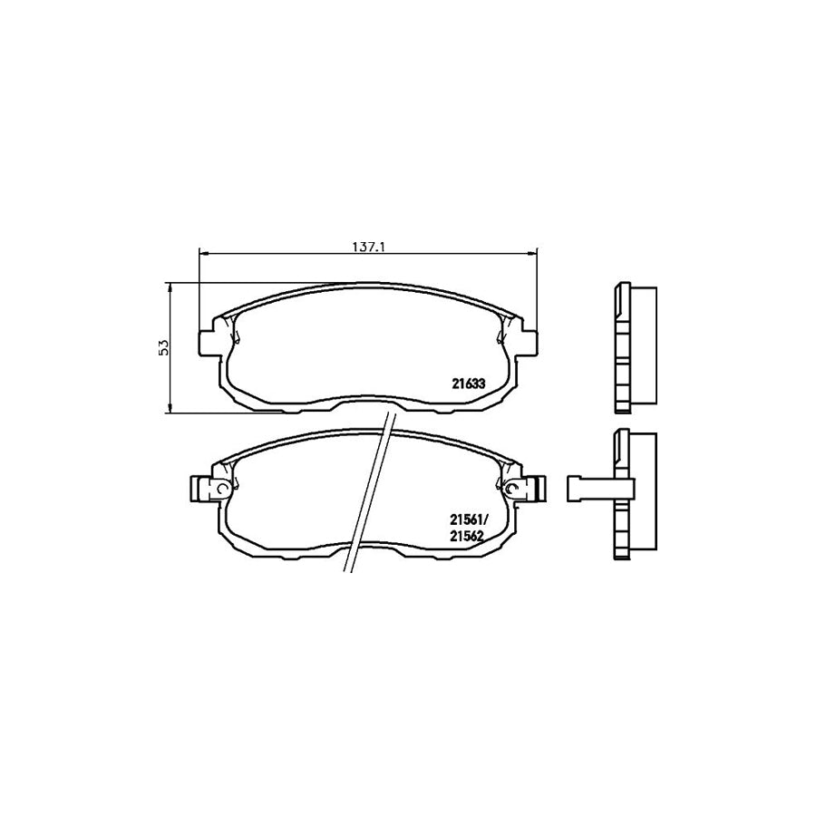 Hella 8DB 355 016 381 Brake Pad Set With Acoustic Wear Warning