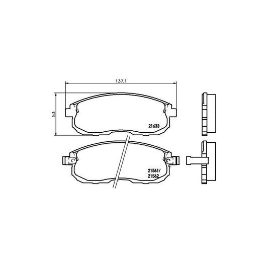 Hella 8DB 355 016 381 Brake Pad Set With Acoustic Wear Warning
