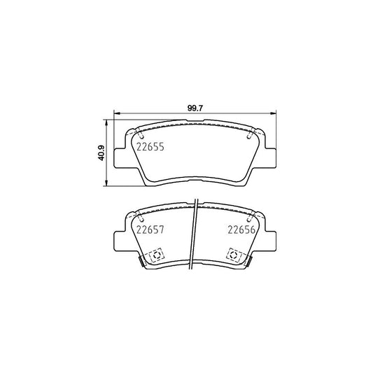 Hella 8DB 355 031 681 Brake Pad Set Incl Wear Warning Contact With Accessories